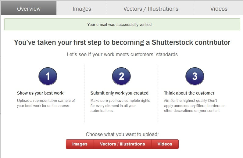 shutterstock contributor portal