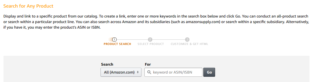 Search Product on Amazon